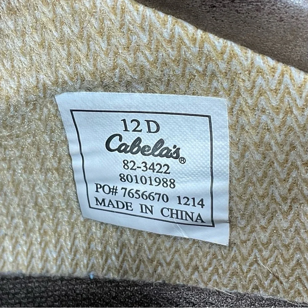 Cabela's Dry-Plus Leather Casual Hiking Shoes Size Men’s 12 D Brown 82-3422